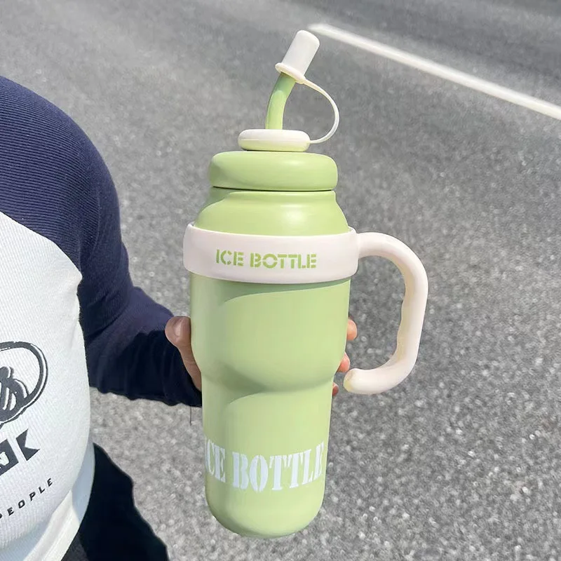 Factory Direct 1300 Ml 304 Milk Tea Cups Lucky Belly Cup Insulation Lovely With Handle Cups