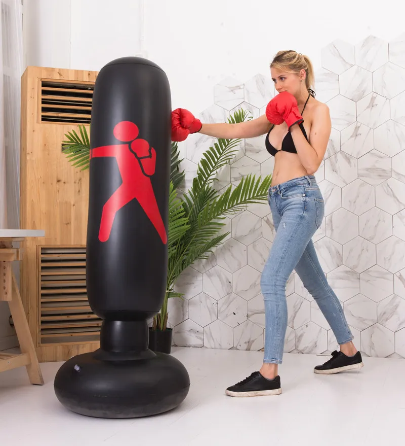 160cm eco-friendly pvc inflatable bunching bag and boxing column sports toy