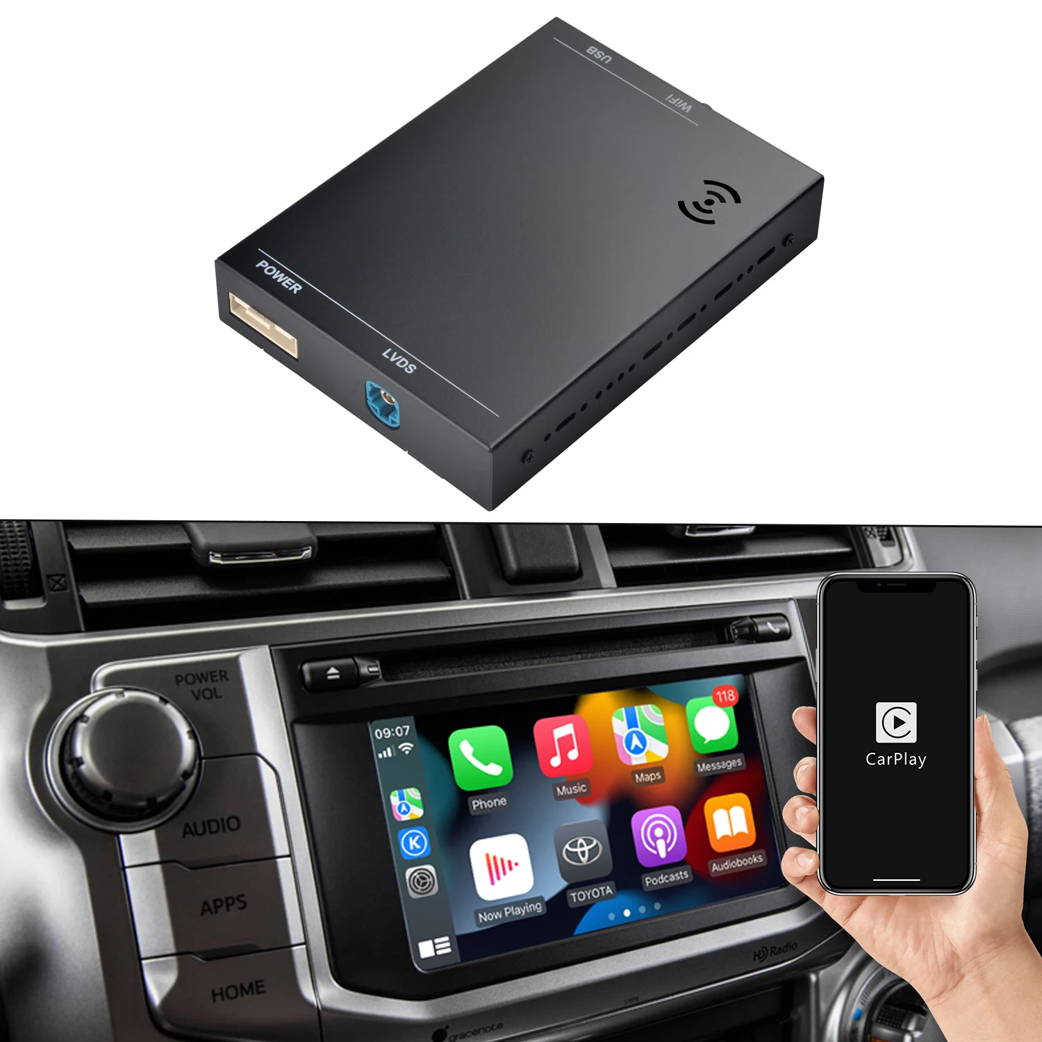 Wireless Apple CarPlay Android Auto Module For Mercedes Benz Sprinter NTG4.5 Carplay Installation with Wireless Screen mirroring