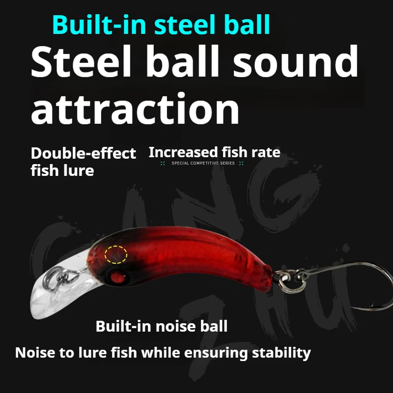 4cm/1.4g Trout Mini Crankbait Wobbler Fishing Lure Freshwater Minnow Crank Artificial Hard Bait