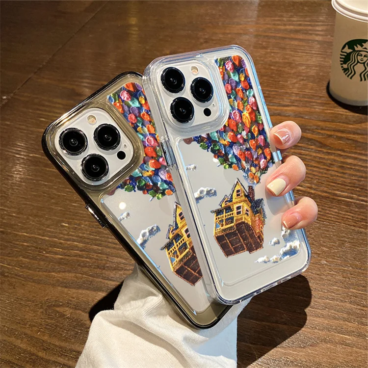 INS Style Magic Flying House Cartoon Shockproof Phone Case for iphone 12 13 14 pro max 6 7 8 plus x xr xs max