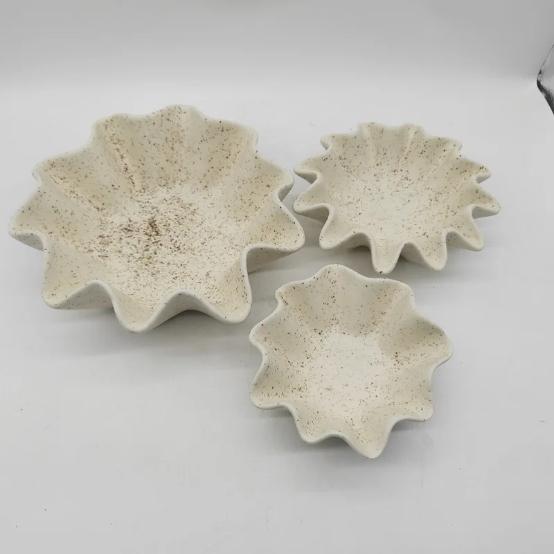 ew RESTAURANTS Feature louas & pratos Novelty Stoneware Unique Stone Pattern 11 8 6 Inch Porcelain Bright yellow wavy Plate