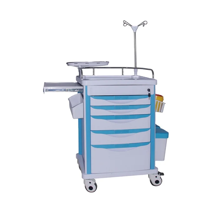 
 TC4005A Abs emergency resuscitation trolley medical emergency cart hospital emergency trolley  