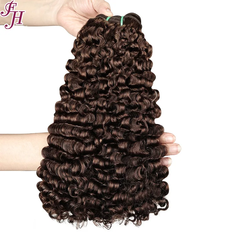 FH  Raw Vietnamese Burmese Curly Hair Wavy Bundle Hair Vendors Vietnamese Cuticle Aligned Unprocessed Virgin  Human Hair Weave