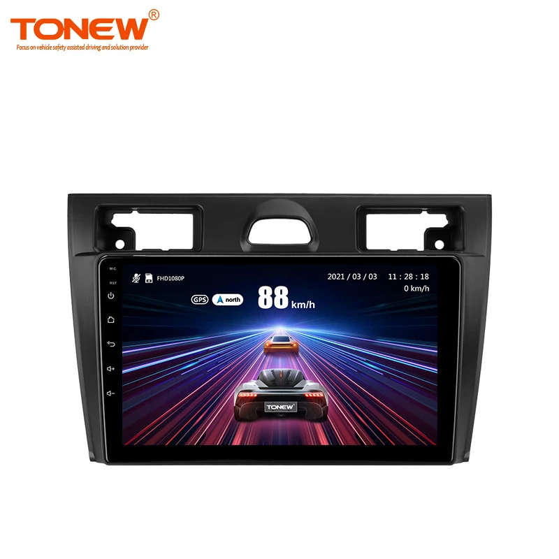 TONEW Car DVD Player with Dual Camera Android 10.0 GPS Multimedia For Ford Fiesta Mk 2002 2008  Car Stereo  Car DVD Player