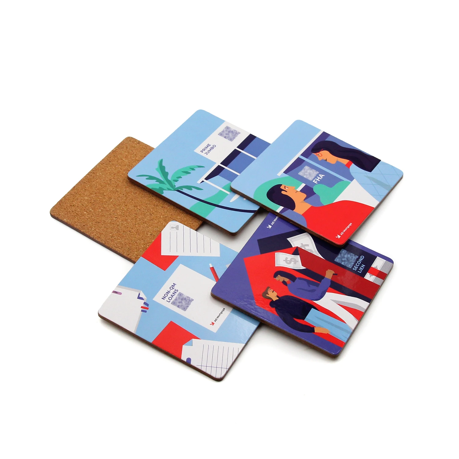 13 years factory supply custom MDF square cork coasters round cup for drink