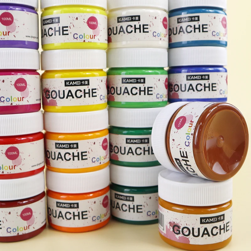 Оптовая продажа цветная бутылка для гуаши 100 мл