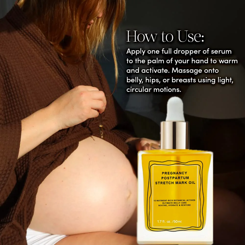HOT Firming Moisturizing Belly Serum Pregnancy Postpartum Bio Oil Stretch Marks Tummy Butter Dry Itchy Skin Relief Soother
