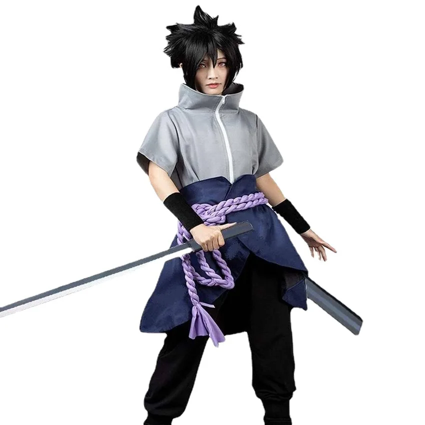 Japanese anime costume  Uchiha Sasuke ninja Halloween anime cosplay costume