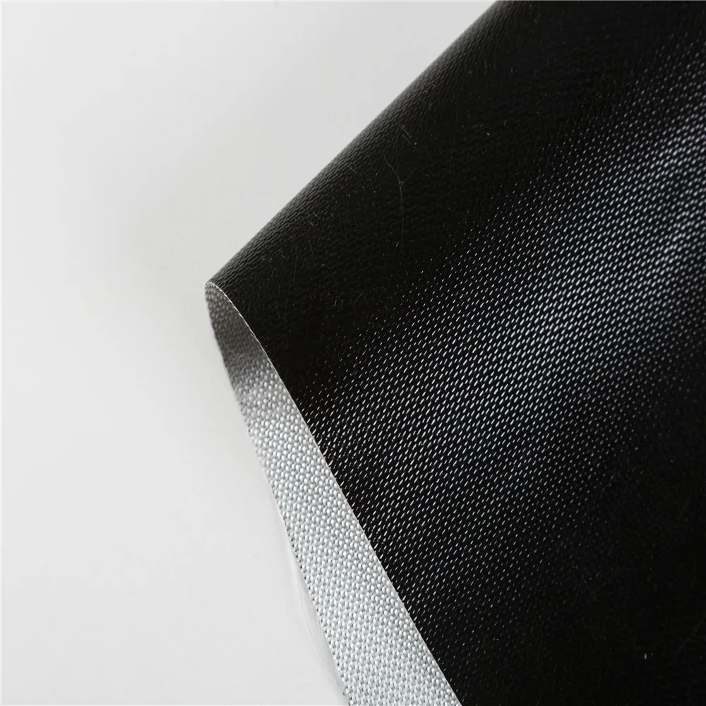 
black silicone coated fiberglass cloth for fireproof document bag 
