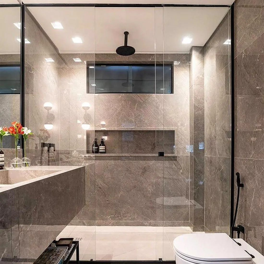 D-TOP standing massage shower cabin steam shower room sliding shower room Bathroom Room Toto Toilet Bathroom for house