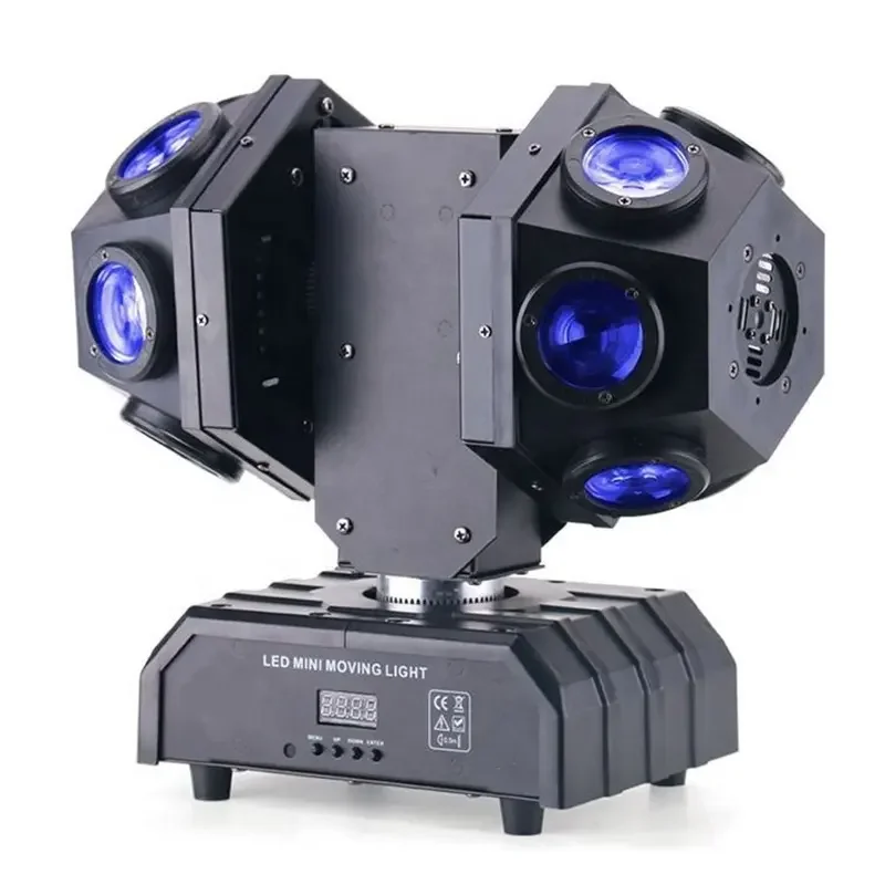 LED Stage Light dj laser light Laser 12x10W RGBW 4in1 Mini LED Spider Moving Head Laser Light