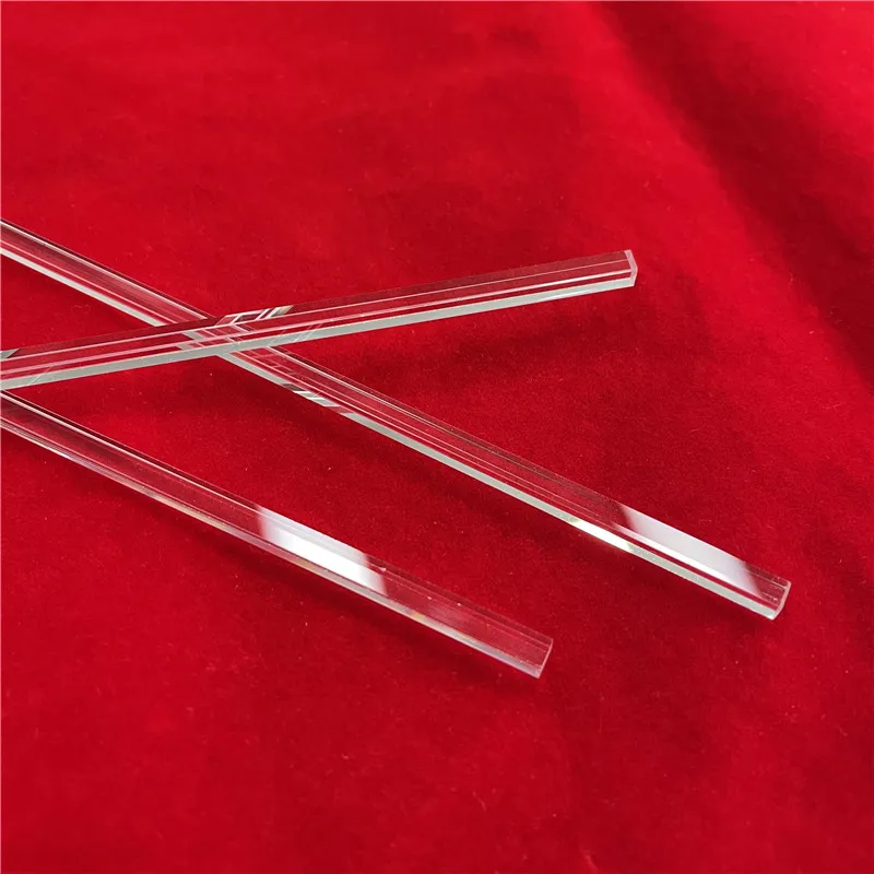 Customize polishing  square light guide clear silica quartz rod