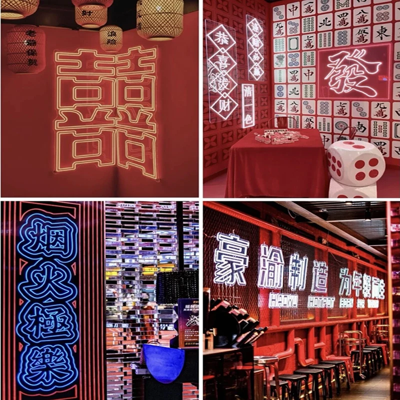 Неоновый ночник Логотип Акриловый неоновый свет фон Арка неоновый настенный светильник