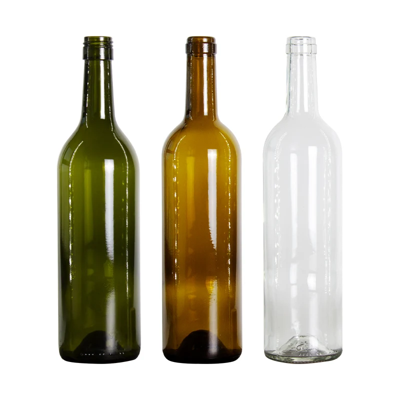 wholesale 500ml750ml red wine bottle dark green empty luxury manufacturers champagne burgundy empty wine glass bottles
