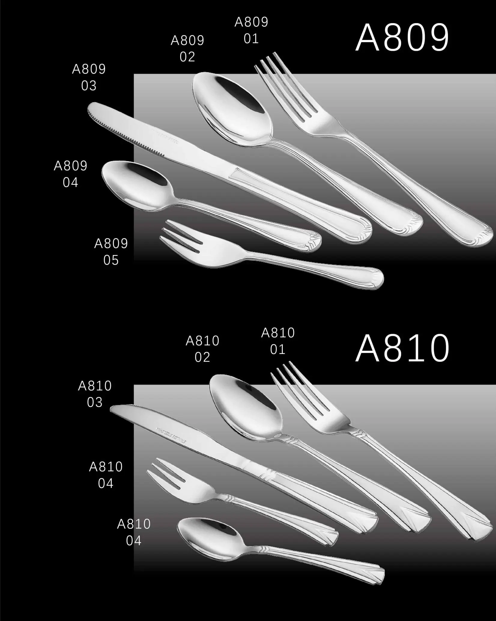 Top Quality Stainless Steel  Cutlery Plated Stainless Cutlery with Fork Knife and Spoon for Choose Cutlery for Hotel restaurant