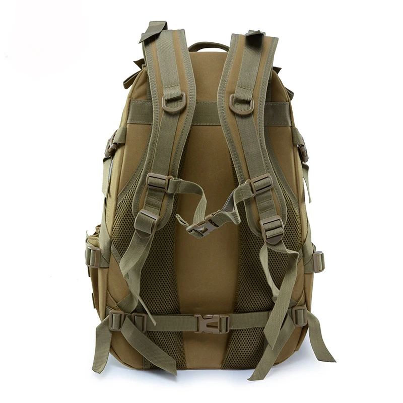 1201 Fashion Wholesale Custom Outdoor Green Black Unisex Waterproof Camouflage Laptops Molle Tactical Nylon Backpack