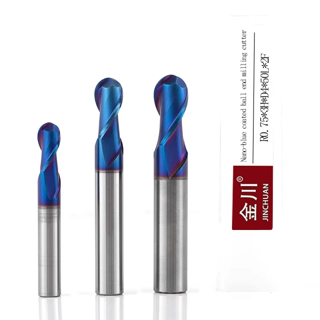 Jinchuan Source Factory Milling Cutter CNC Tools Endmill Solid Carbide HRC45 HRC55 HRC65 Endmill 2 4 Flute Flat Fresa End Mill