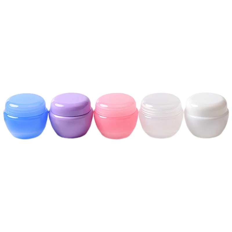 Wholesale customization 5g 10g 20 g 30g 50g   plastic white Colored PP Mushroom cream jar  for cosmetics  cream
