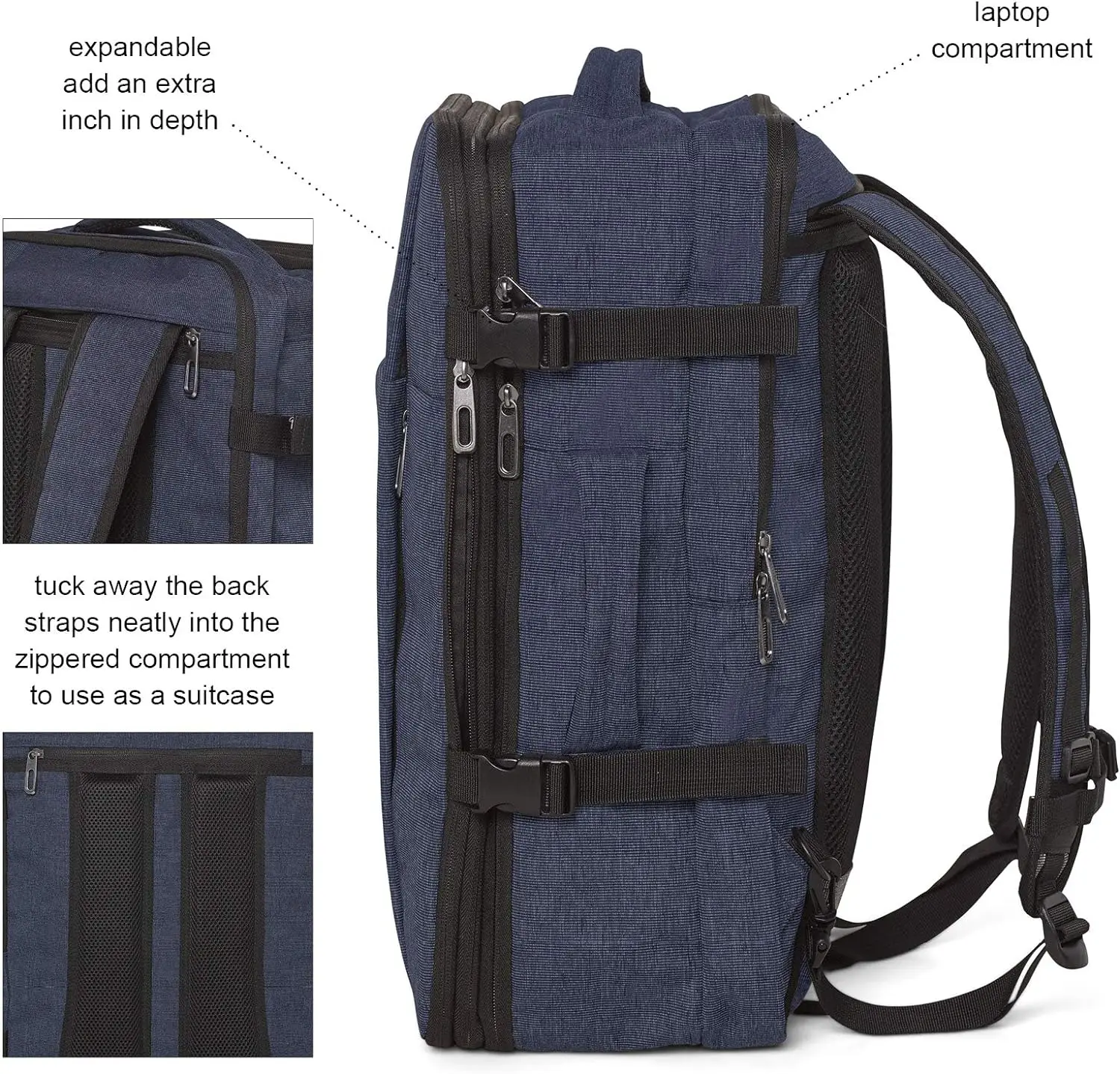 Custom Logo Laptop Luggage Backpack Multi Compartment Capacity For Business Travel