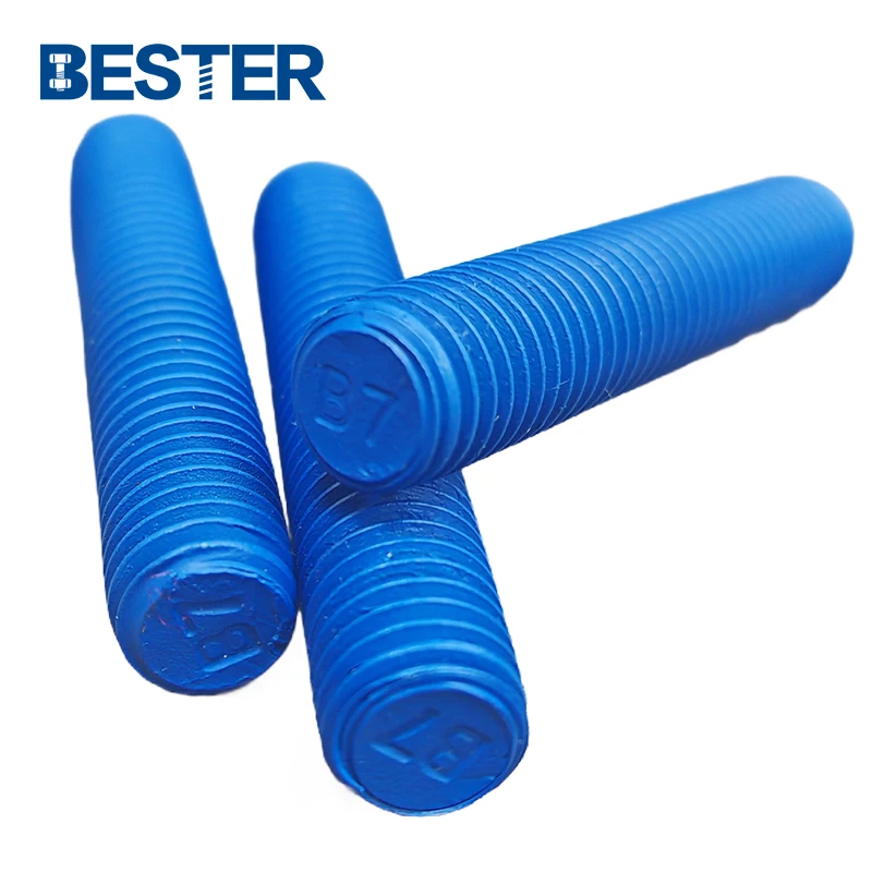 DIN976 Full Thread Xylan Coated ASTM A193 B7 Stud Bolt Threaded Rod ASTM A193 B16 Stud Bolt
