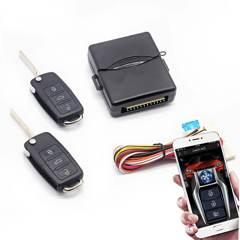 Car alarm keyless entry one-button start modification remote start mobile phone control car