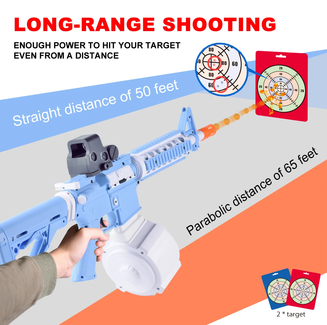 M416 Round cartridge Electric Gel Ball Blaster Toy Gun water gun for Kids for Children