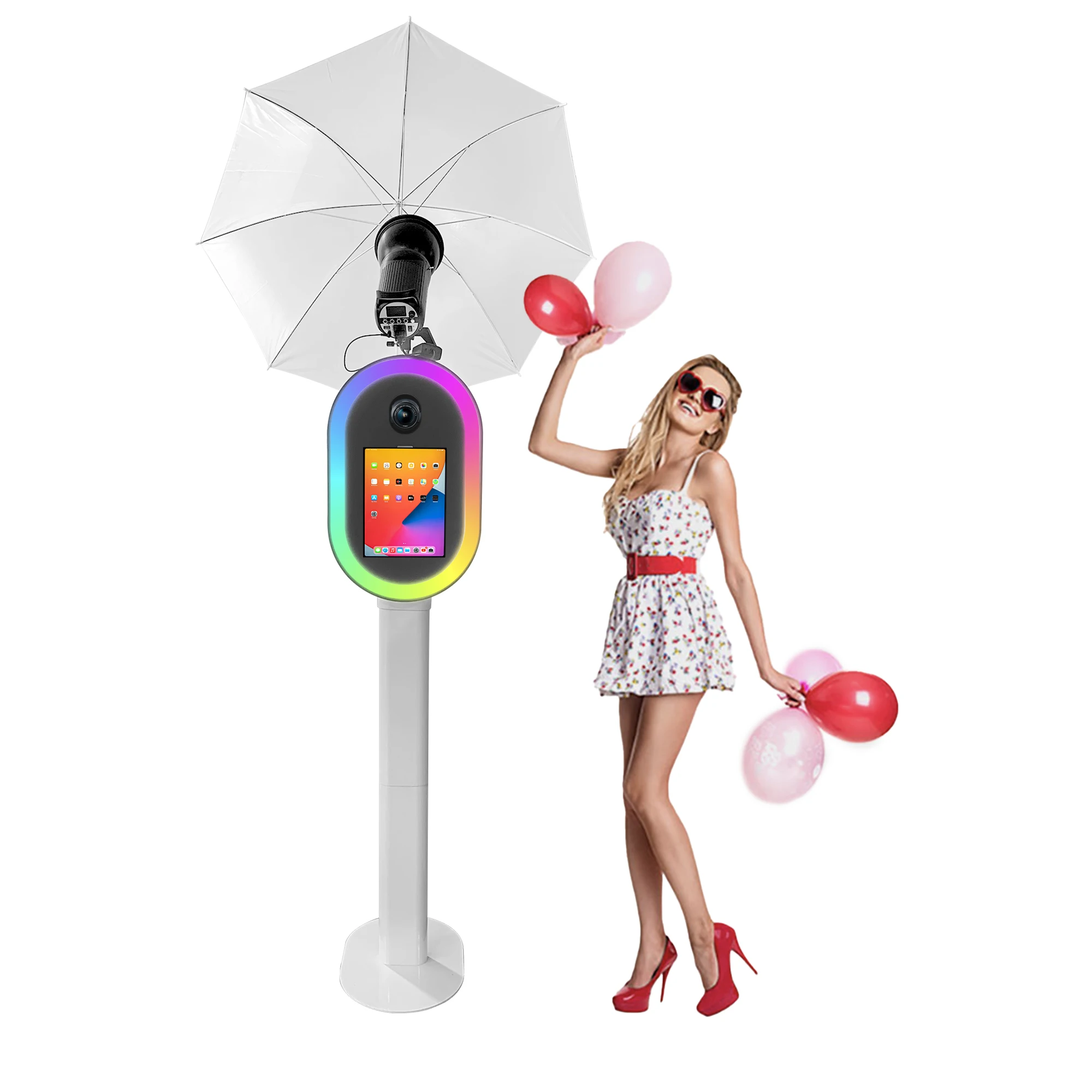 Dslr Photo Booth With Flash Back Door Display Optional Instant Printing Ipad Photo Booth Machine Kiosk With Flight Case