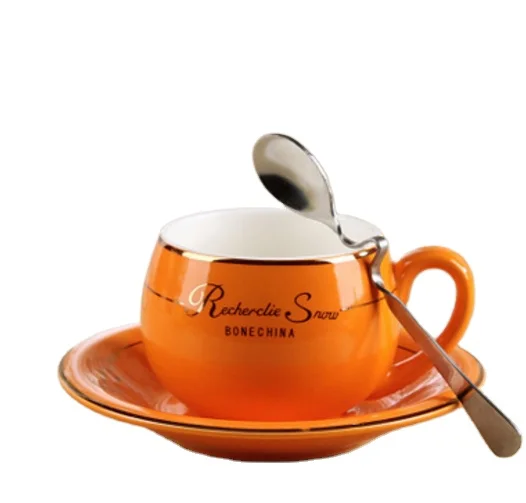 
Ceramic Wedding Gift Box Coffee Cup and Mugs Set Saucer and Spoon Porcelain Mug Tea Set 