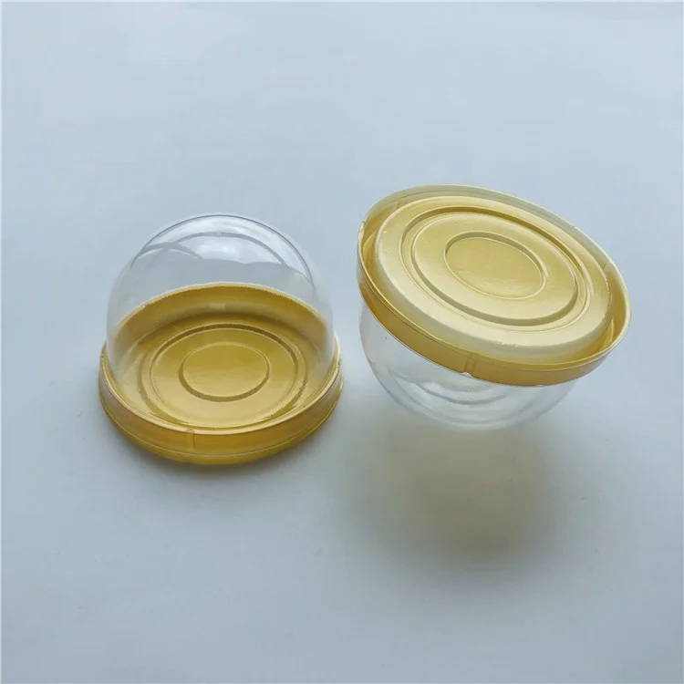 High Quality PET Round Cake Blister Packaging box Mooncake Plastic Tray with Clear Lid /Cookies Plastic Container