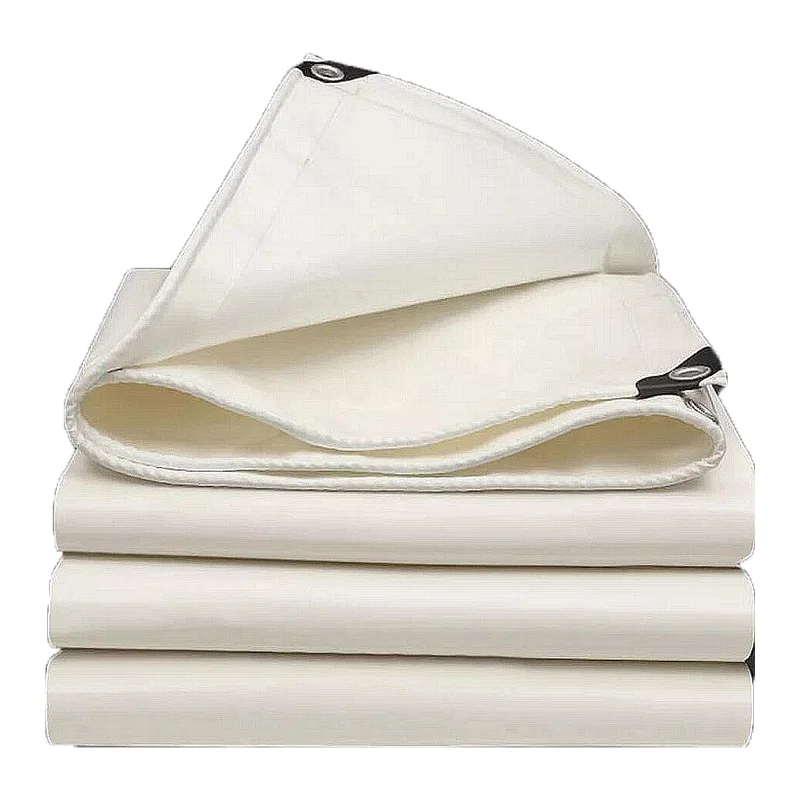 1000GSM Waterproof Heavy Duty Tarpaulin White Tarp Sheet Ground Cover for Outdoor Furniture Caravan Car Multi-Purpose Canopy