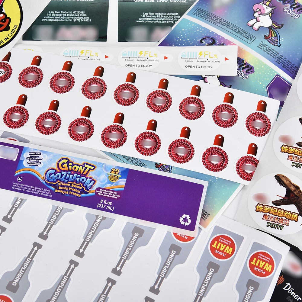 Wholesale Printed Packing Tape Label Logo Adhesive Roll Labels Stickers For Enhance Product Appeal