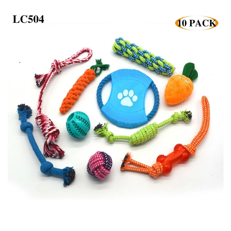  Hot Sale Pure Cotton Relieve Stress 12 Pieces Of Dog Leash Toy