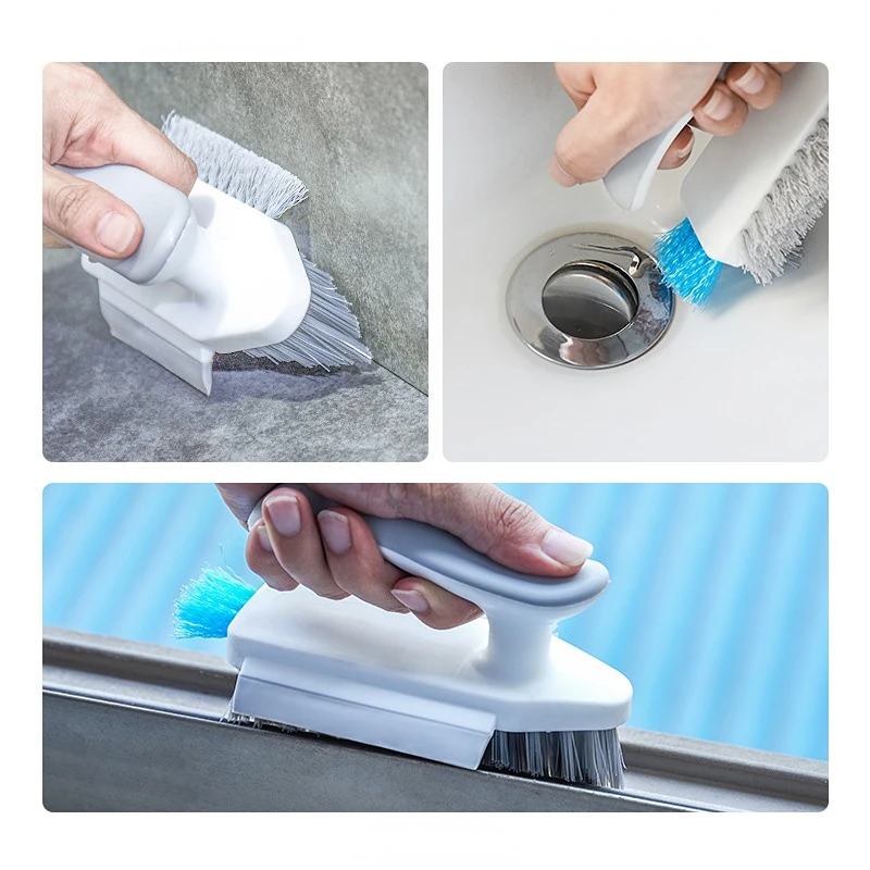 Crack seam wiper wash brush integrated bathroom floor brush bathroom corner  toilet cleaning brush