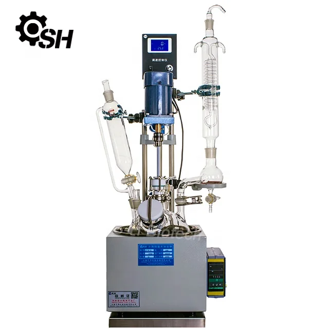2 L monolayer glass reactor laboratory chemical reactor bioreactor