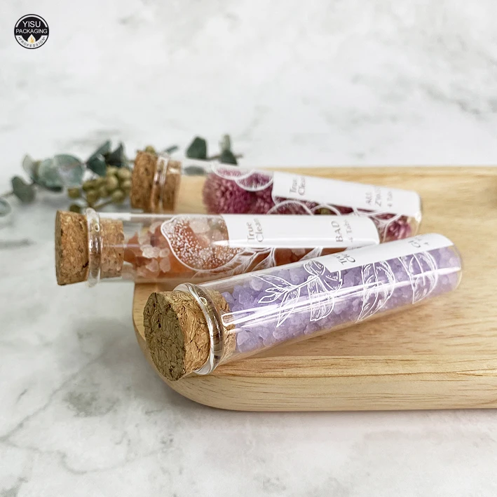 Diameter 30mm Straight Mouth Clear Empty Glass Vials Storage Container Test Tube With Cork Stopper
