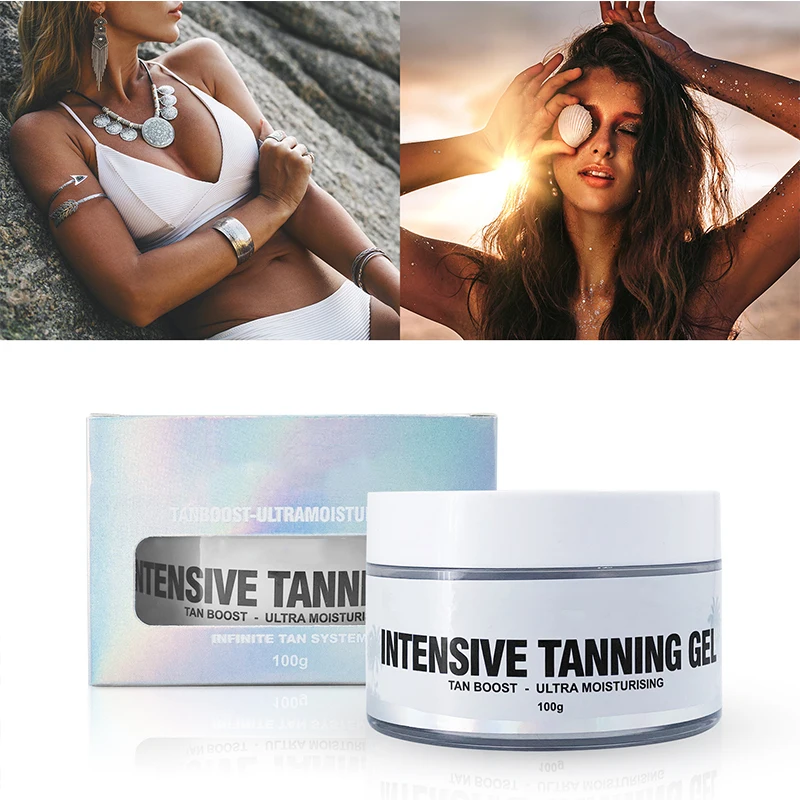 Private Label Wholesale Dark Suntan Tanning Cream Organic Indoor Self Intensive Tanning Gel