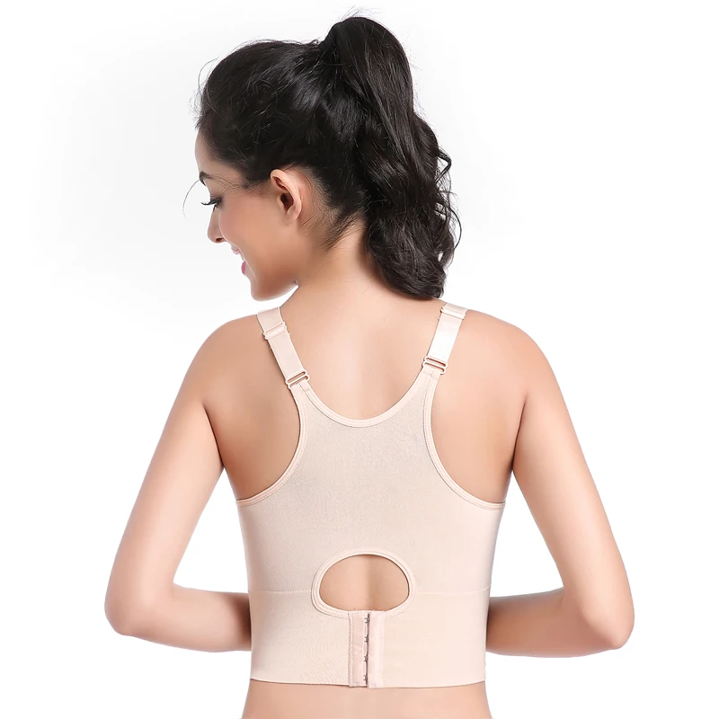 Running shockproof gathered fitness vest type sports bra