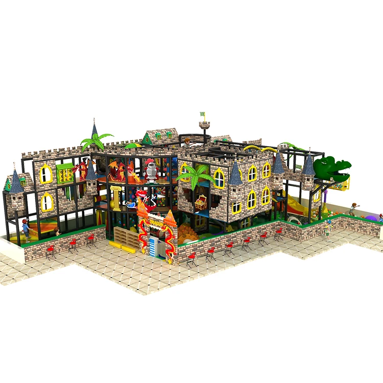 Cowboy Soft Play Games Naughty Neverland Toys Amusement Park Bouncing Castle Slide Indoor Playground Equipment For Kids