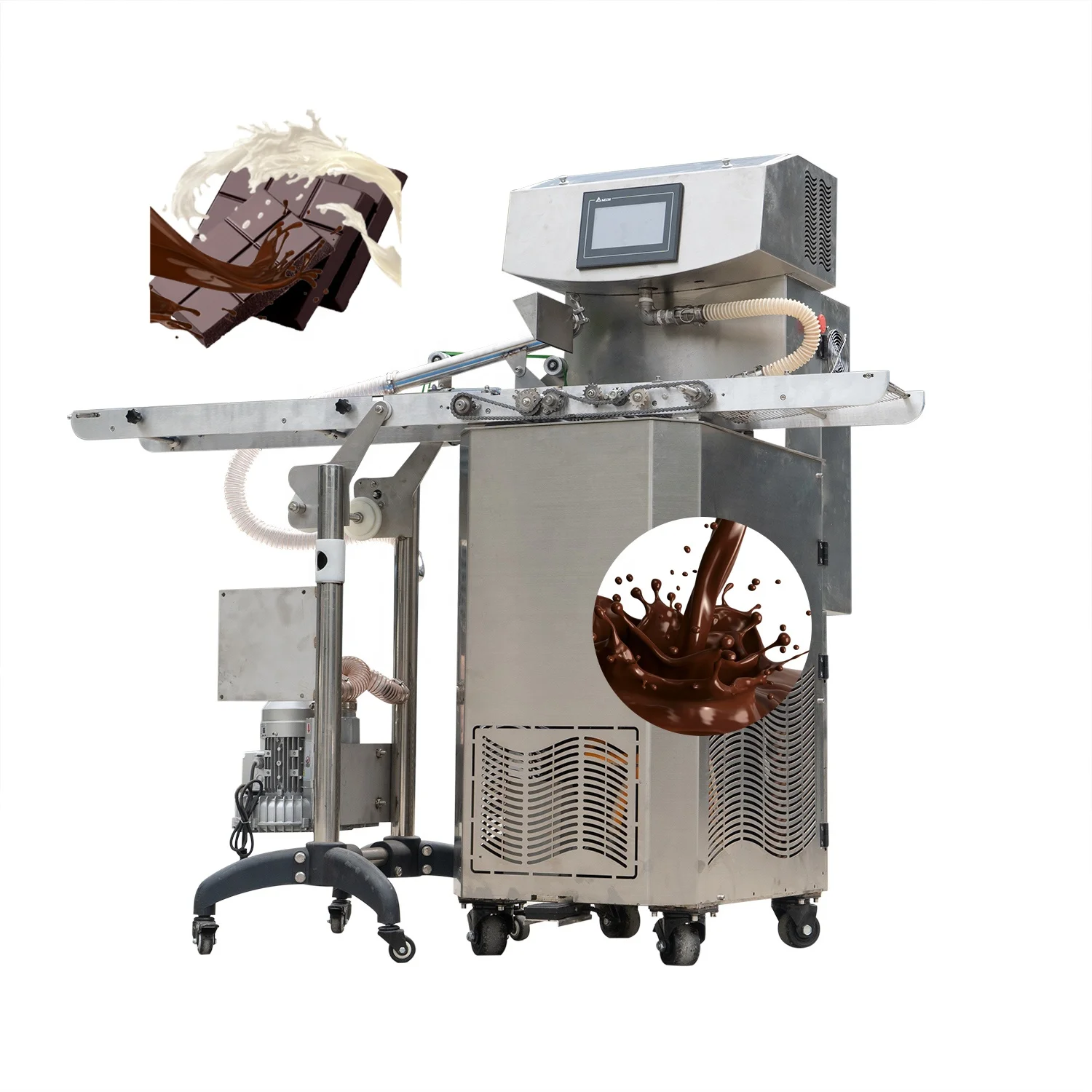 Customized Supports Advanced Design Electric Brand 25L Small Chocolate Tempering  enrobing Machine melting chocolate making line