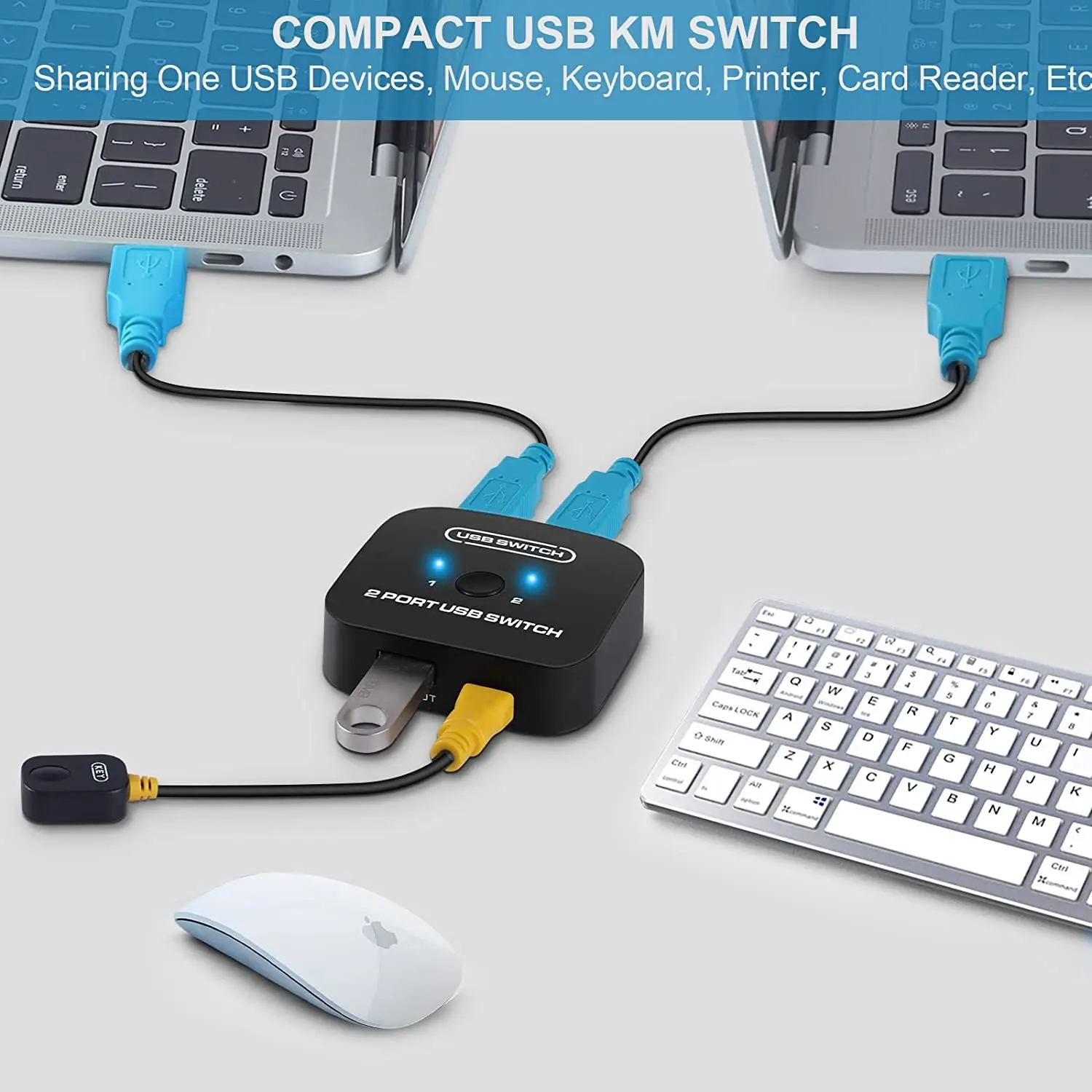 Office & School Supplies Newcare USB switch selector, 2.0 peripheral box pcs share 1 device, sharing switch, suitable for keybo