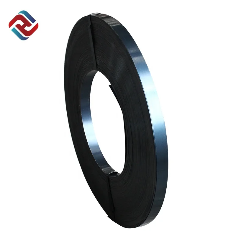 Factory Direct Cheap Price Plain 0.6mm*19mm steel strappingstrip blue metal strip cold rolled steel strip q235b