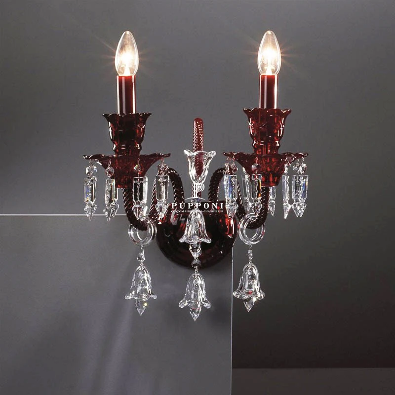 European Classic Luxury Chrome Plated Wall Lamp Indoor Bedroom Hall Corridor Glass Lampshade Crystal Decorative Wall Light