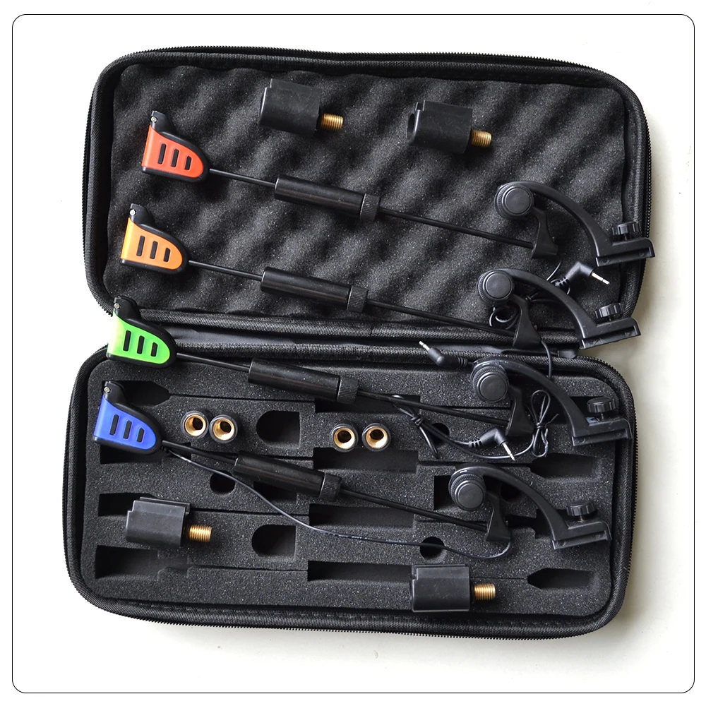 Hirisi LED Carp Fishing Swingers Set With Quick Change Connector Fishing Alarm Bite Indicators B2030