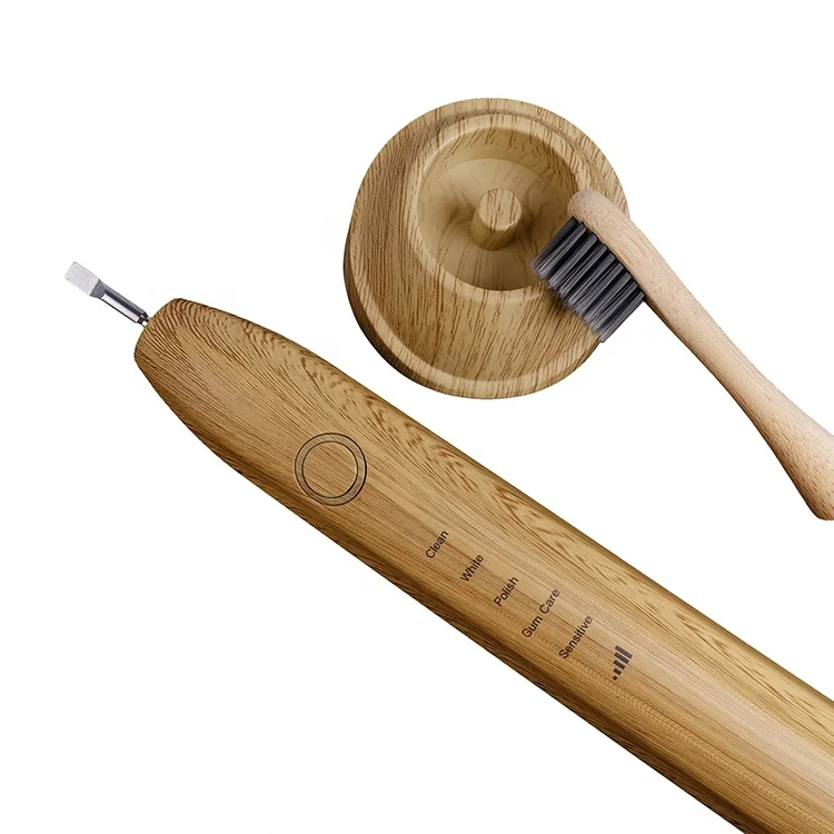Eco Friendly Bamboo head replacement Sonic smart Rechargeable Electric Tooth Brush customized Smart electric toothbrush