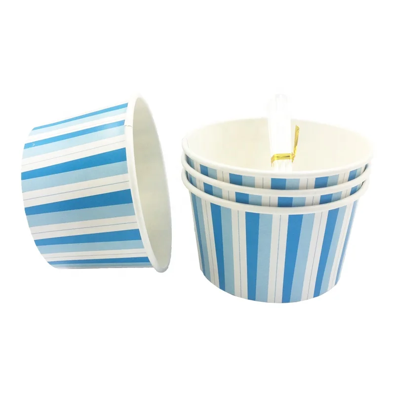 
9oz 12oz Disposable Ice Cream Container Store and Home Use Ice Cream Container Paper Cups 