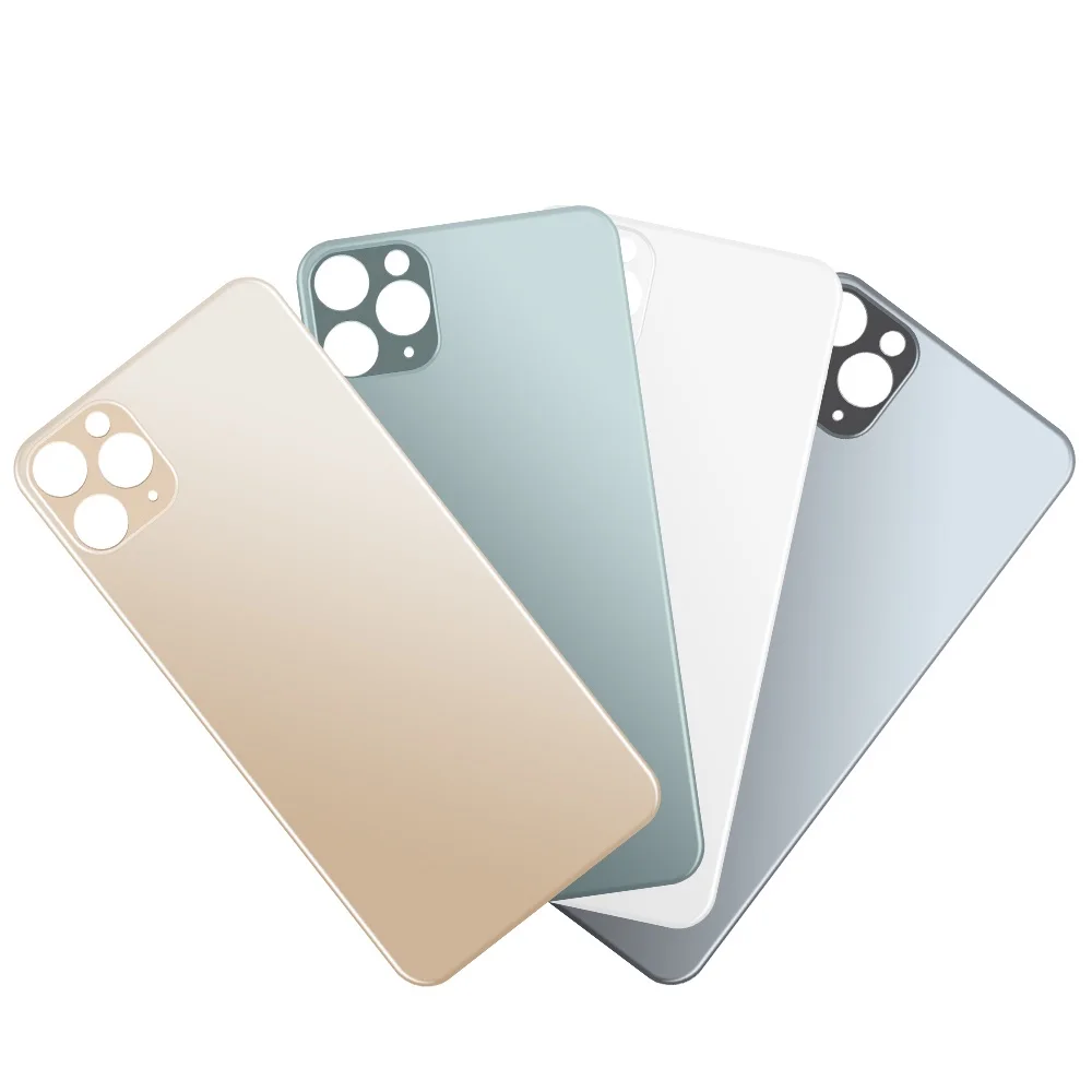 BIG Hole Battery Back cover glass  For iPhone 11 Pro max Battery Back Cover Rear Glass Housing Adhesive For iPhone 11 Pro Max
