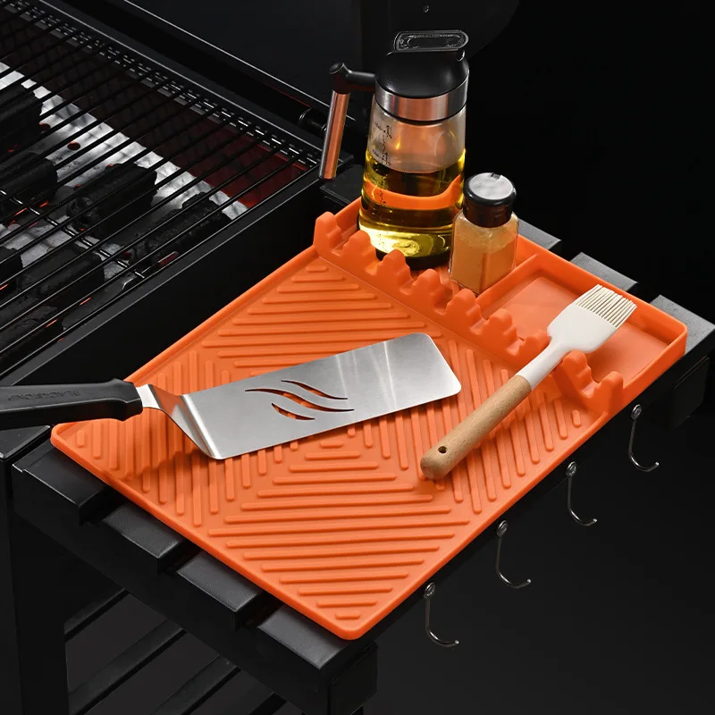 silicone grill pad for outdoor grill side shelf mat for blackstone silicone grill mat for blackstone