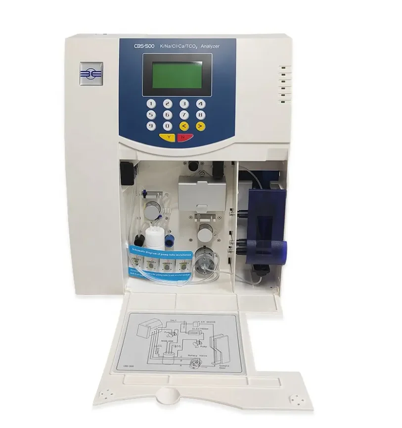 cbs 500  K Na Cl Ca Ph Tco2 blood gas electrolytes analyzer, analyseur de gaz dans le sang medical electrolyte analyser