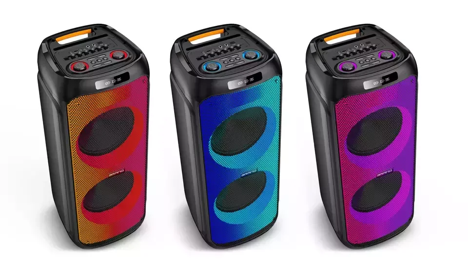 T Double 12 Inch Party Bluetooth Speaker Original Outdoor Wireless Big Party Portable Speakers With Lights